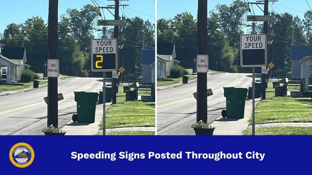 Digital signs that read "Your Speed"